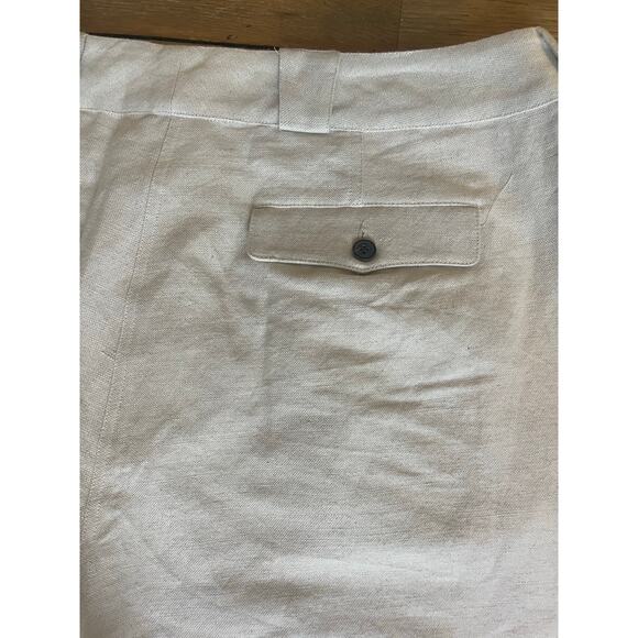 Mara Hoffman Jade High Waisted Pant in Off White Cotton/ Linen Blend Size 18 - Picture 6 of 9